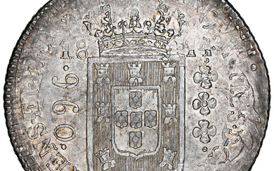 Brazil: , João Prince Regent 960 Reis 1814-R MS61 NGC,...