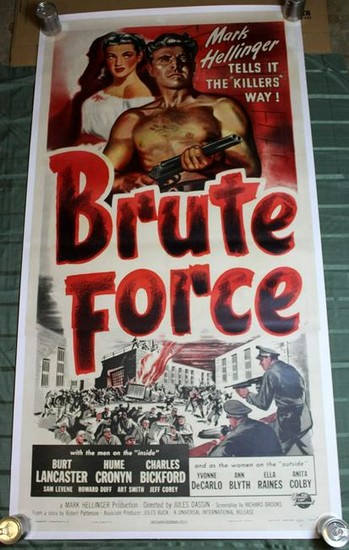 Brute Force (USA, 1947) US Three Sheet Movie Poster LB
