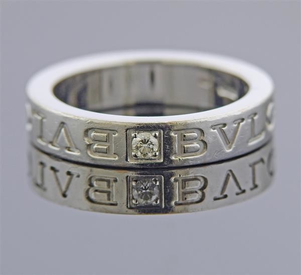 Bvlgari Bulgari 18K Gold Diamond Wedding Band Ring
