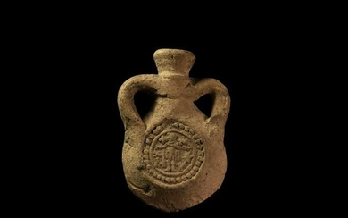 Byzantine Ceramic Flask with Saints