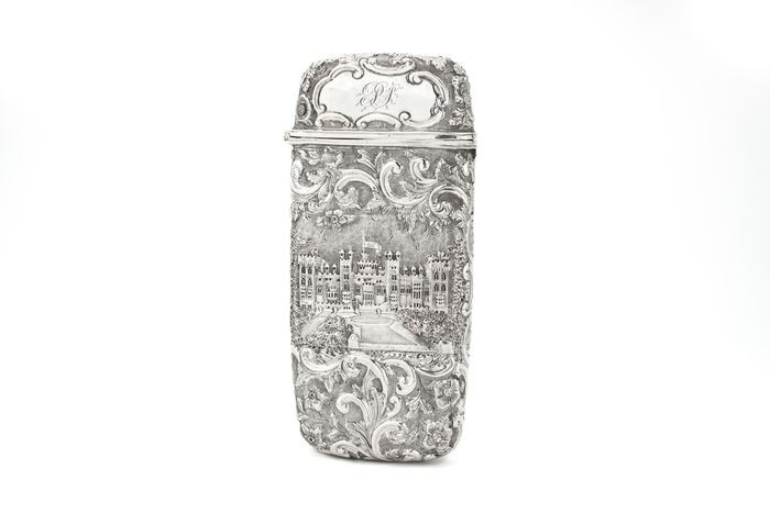 Card case, Cigarette box - .925 silver - Nathaniel Mills\t - U.K. - 1846