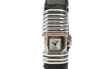 SOLD. Cartier: A lady's wristwatch of gold and steel. Model Déclaration, ref. 2611. Set with diamonds. Quartz movement. 2004. – Bruun Rasmussen Auctioneers of Fine Art