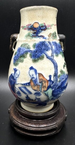 Chinese porcelain vase, tea time