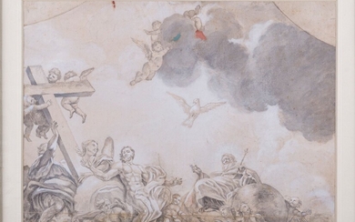 Christ in glory supported by angels Italian school, 18th century