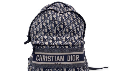 Christian Dior - Blue Oblique Jacquard Canvas Dior Travel Bag - Backpack