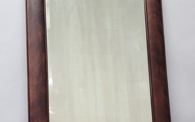 Circa 1920's Original Finish Bevel Glass Wall Mirror with mahogany frame. H 46" w 24". Found in