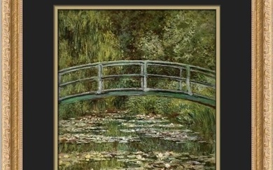 Claude Monet A Bridge Over a Pool of Water Lilies Custom Framed Print