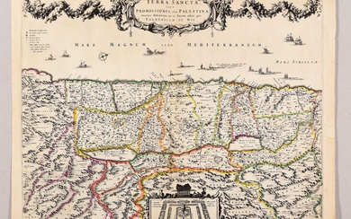 DE WIT, Frederik Terra Sancta, sive Promissionis, olim Palestina recens delineata [...]. [C. 1680] Copper...
