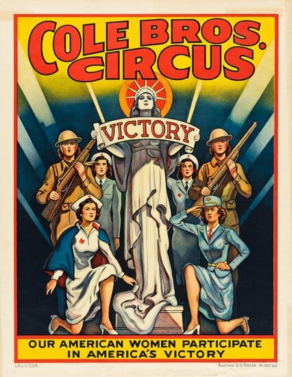 DESIGNER UNKNOWN. COLE BROS. CIRCUS / VICTORY. 1945.