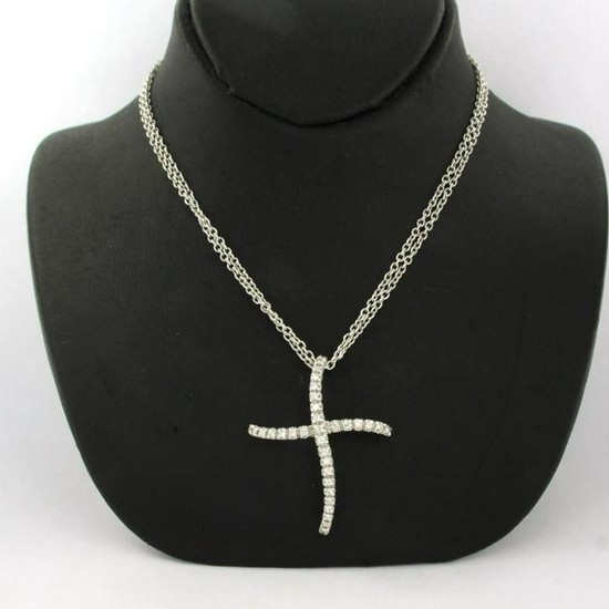 Damiani - Diamond cross pendant, with chain