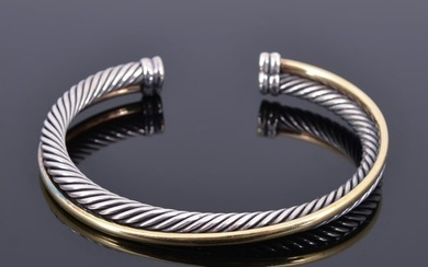 David Yurman 18k Gold & Sterling Silver Estate Cuff / Bracelet