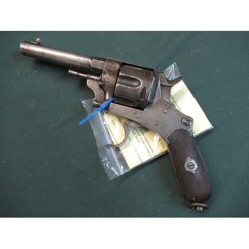 Deactivated Belgium 11mm revolver with folding trigger and l...