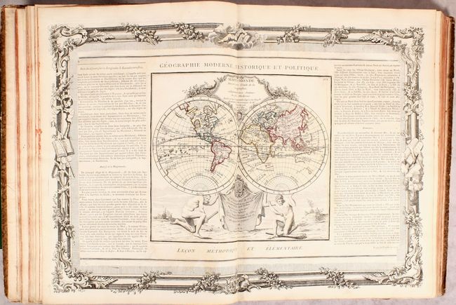 Decorative French Atlas with Elaborate Borders, "Atlas General Methodique et Elementaire, pour l'Etude de la Geographie et de l'Histoire Moderne...", Desnos, Louis Charles
