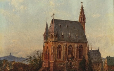 Deutsch - Gotisches Kirchlein im Abendlicht