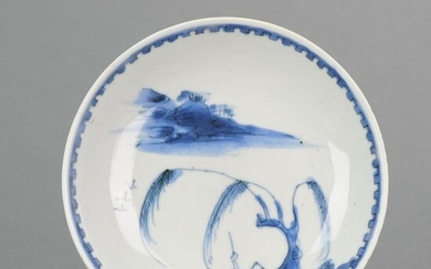 Dish - Porcelain - Antique Chinese Porcelain Tianqi / Chongzhen 17th c Ming Fisher Plate - China - 17th century