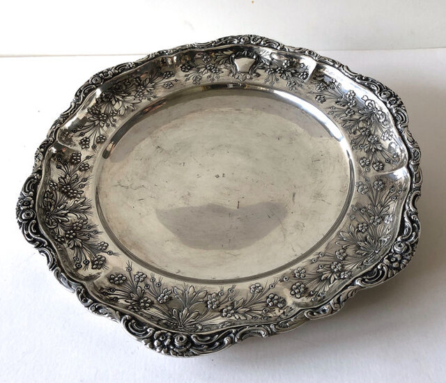 Dish, Waiter - .800 silver - Luigi Genazzi - Italy - First half 20th century
