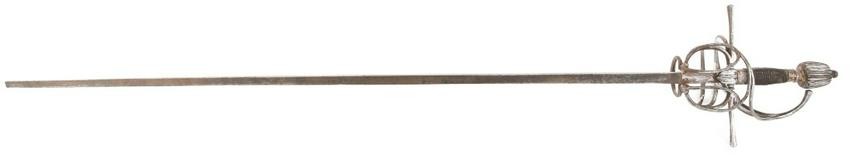 EARLY 18th CENTURY SWEPT HILT RAPIER SWORD