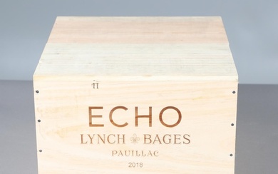 ECHO LYNCH-BAGES PAUILLAC 2018 - CASED MAGNUMS. A set of 6 m...