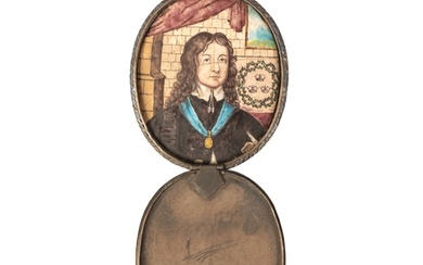 ENGLISH SCHOOL, 17TH CENTURY A portrait miniature on enamel...