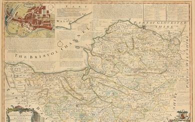 Emanuel Bowen, an 18th Century hand coloured map, 'An Improv...