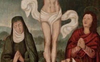 Escuela Flamenca (XVII) - La Crucifixión de Jesús con María, Magdalena y Juan