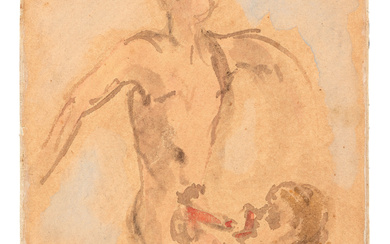 FILIPPO DE PISIS 1896-1956 Erotic drawing: man and woman 1930