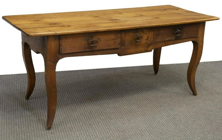 FRENCH PROVINCIAL FRUITWOOD DINING WORK TABLE