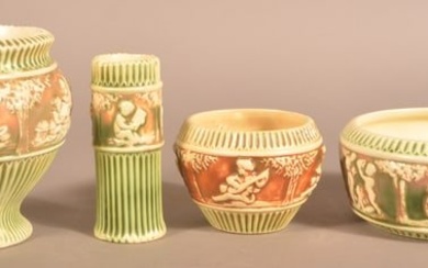 Four Pieces of Roseville "Donatello" Art Pottery.