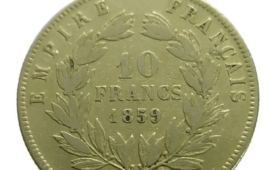 France. 10 Francs 1859-BB Napoleon III