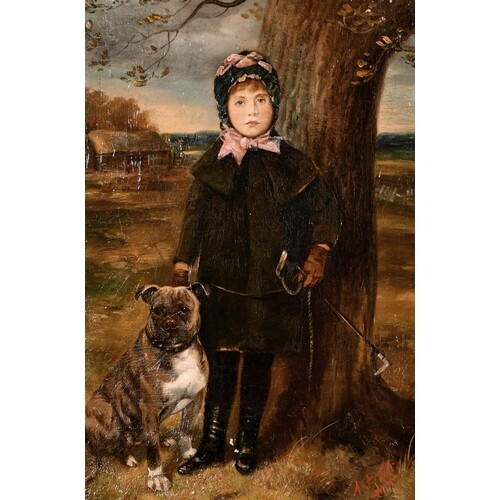Francis Cecil Boult (act.1877-1895) British. A Young Girl wi...