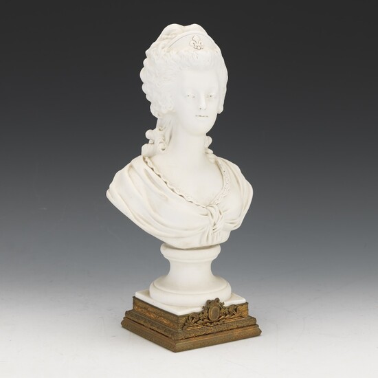 French Bisque Bust of Marie Antoinette