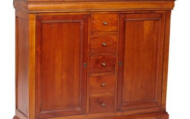 French Louis Philippe Style Cherrywood Sideboard, 20th c., H.- 43 1/4 in., W.- 51 in., D.- 14 1/2 in