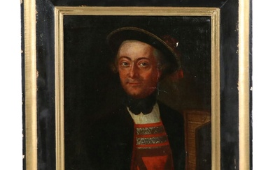 French School Oil Painting Portrait of a Gentleman, 18th Century