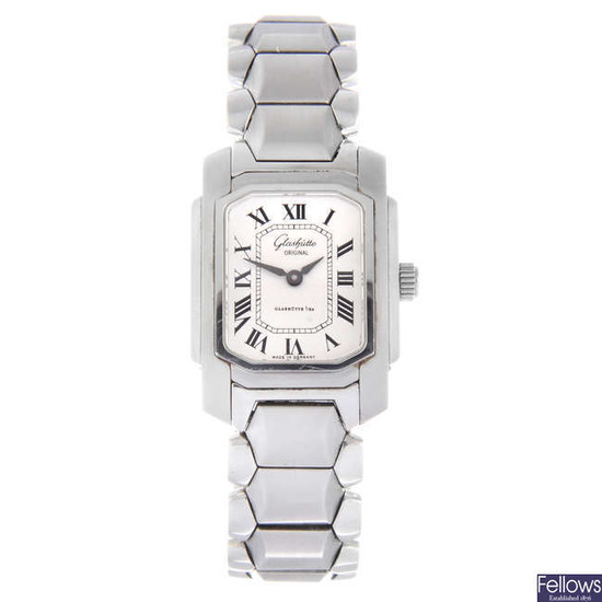 GLASHÜTTE ORIGINAL - a lady's stainless steel Karrée bracelet watch.