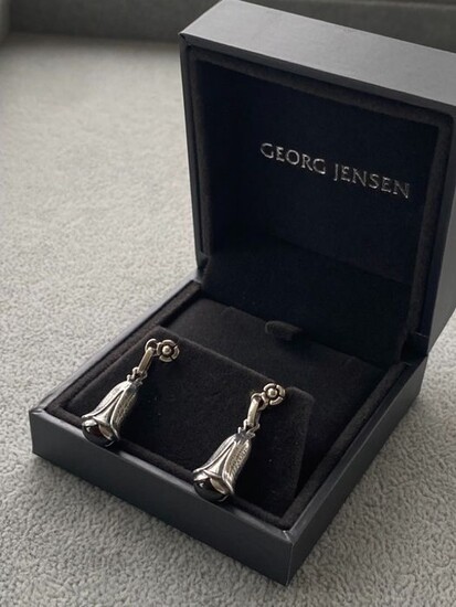 Georg Jensen - 925 Silver - Earrings Garnet