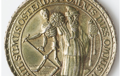German States: , Saxony. Johann Georg I cast silver "Father Time" Medal ND (17th century) AU,...