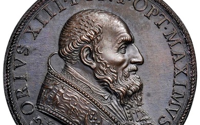 Gregorio XIII (1572-1585) Medaglia coniata 1585 Arrivo a Roma di...