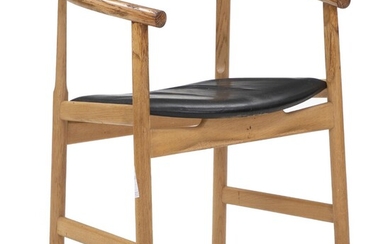 SOLD. Hans J. Wegner: "PP 203". Early armchair of patinated oak, inlays of wengé. Manufactured by PP Møbler, marked by Johannes Hansen. – Bruun Rasmussen Auctioneers of Fine Art