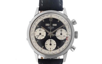 Heuer Carrera Dato 12 Triple Calendar 'Reverse Panda' 2547N - Men's watch - approx. 1965.