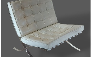 In the style of Ludwig Mies Van Der Rohe for Knoll a chrome ...