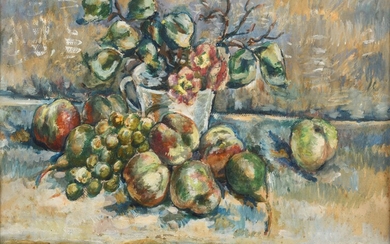 Isaac PAILES (1895-1978) Nature morte aux fruits Gouache sur carton, signée en bas à droite....