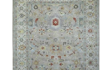 Ivory Fine Peshawar with Soft Colors Natural Wool Hand