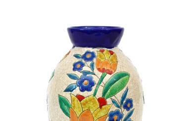 KERAMIS Vase en céramique craquelé à décor... - Lot 291 - Steffen’s Enchères Rambouillet