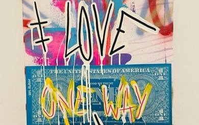 Karl Lagasse (1981) - TABLEAU - I LOVE ONE WAY BABY - NO RESERVE PRICE - Oeuvre extrêmement RARE