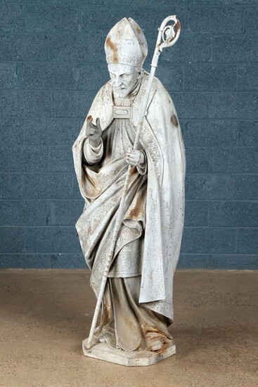 LARGE CAST IRON FIGURE DEPICTING MAN OF THE CLOTH