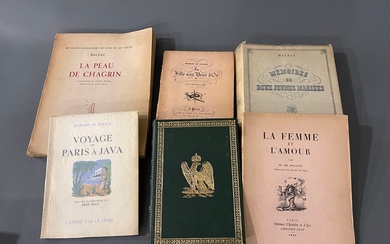 Lot de 6 volumes illustrés de Balzac : Honoré de Balzac, La Fille aux yeux...