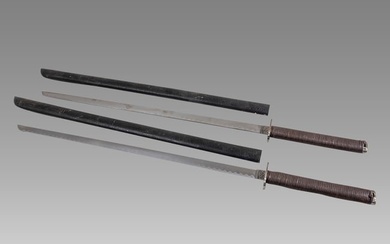 Lot of 2 Samurai Style Swords Japanese Katana Sword.