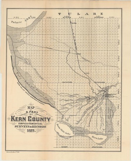 "[Lot of 4] Map of a Part of Kern County... [and] Map of Part of Kern County Showing Various Irrigating Ditches and Adjacent Lands [and] Map of McClung Ranch [and] Map of Belle View Ranch", U.S. Government