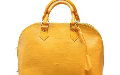 Louis Vuitton Yellow Alma Handbag Epi Leather