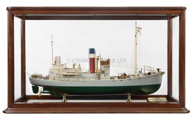 [M] A RARE BUILDER'S MODEL FOR THE WHALER 'SHUSA', BUILT BY SMITH'S DOCK CO. LTD. FOR THE SOUTH GEORGIA CO. LTD., 1929